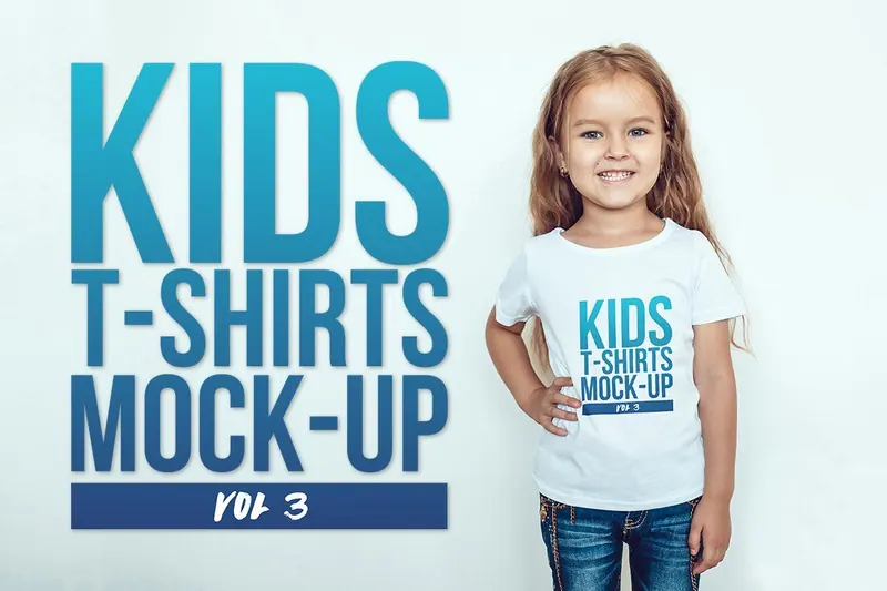 Kids T-Shirt Mock-Up Vol 3