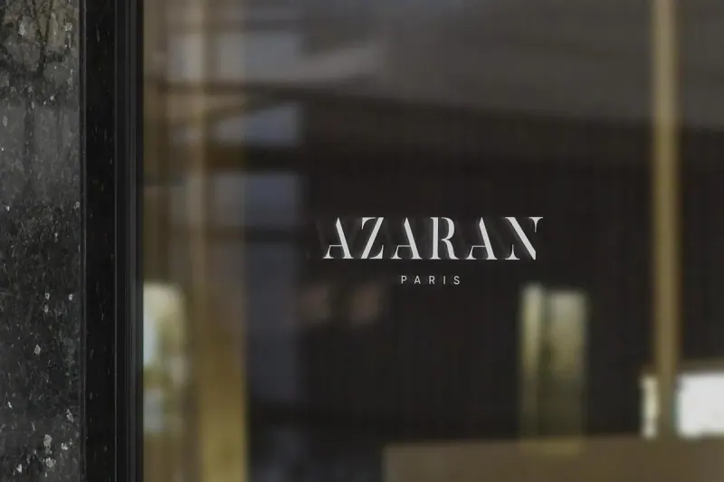 Fashion Store Glass Logo Mockup