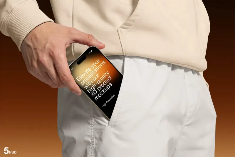 iPhone 17 Pro Max Mockup in Pocket